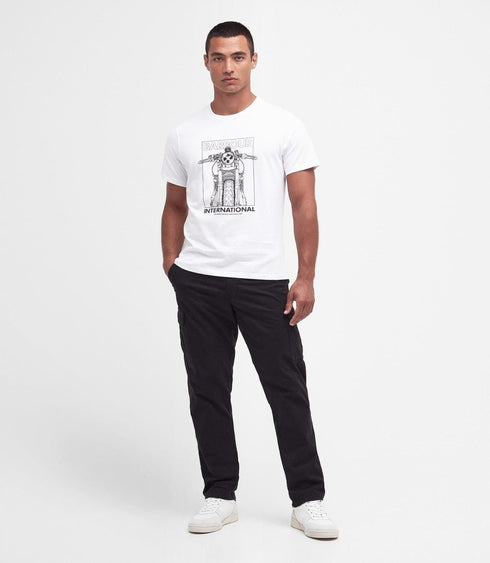 Barbour Intl. T-shirt T-shirt Uomo Brett Bianco P24-BARBOURINTERNATIONALMTS1249-WH11-M - Francavilla Moda
